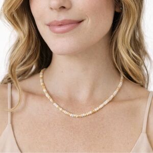 Handmade Mother Of Pearl Beaded Necklace